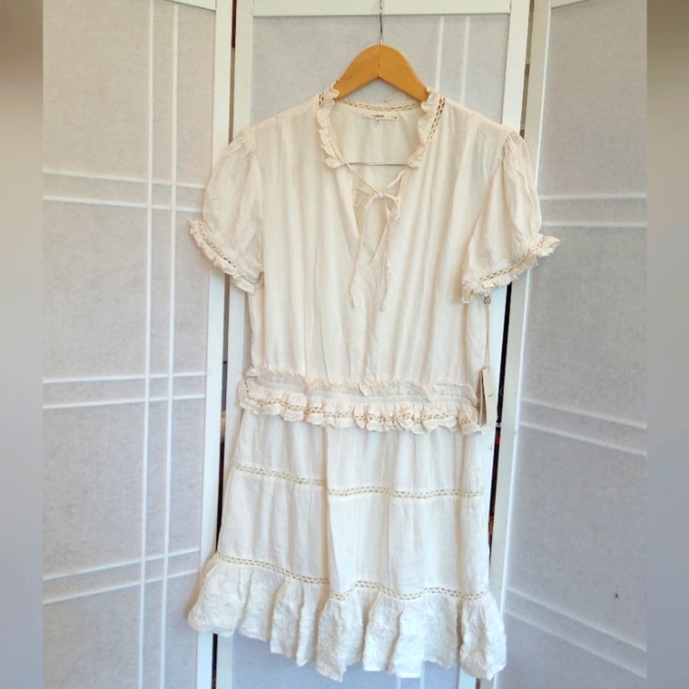 NWT Tularosa cream cotton mini dress